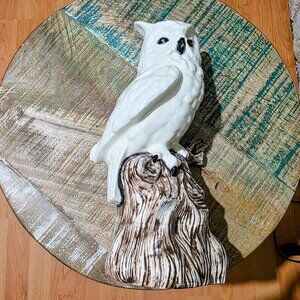 Vintage 1977 Hand-Decorated Ceramic Owl Figurine – Signed D.D.